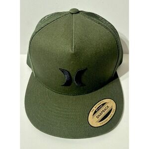 Yupoong The Classic Hurley Authentic Snapback Trucker Hat Adjustable Mesh OS Cap